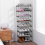 Stackable Small Shoe Rack, Entryway, Hallway and Closet Space Saving Storage Organization (3-Tier, Black) 7