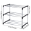 Stackable Small Shoe Rack, Entryway, Hallway and Closet Space Saving Storage Organization (3-Tier, Black) 3