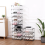 Stackable Small Shoe Rack, Entryway, Hallway and Closet Space Saving Storage Organization (3-Tier, Black) 9