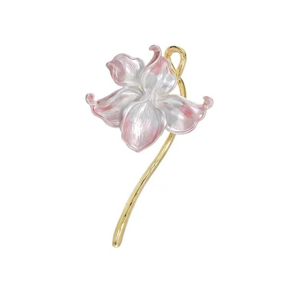 (pink) Enamel Shiny Flower Brooch Three-dimensional  Elegant   Woman