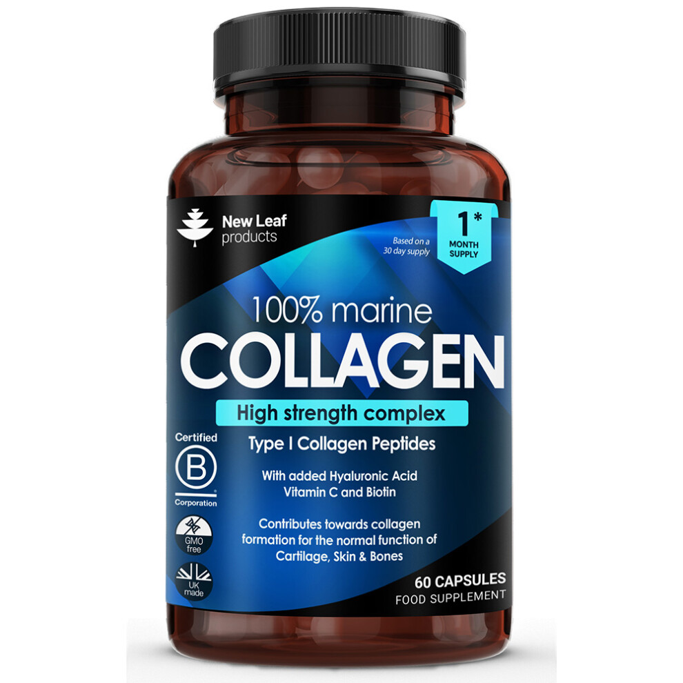 Hydrolised 100% Marine Collagen Capsules 1200mg Type 1 Collagen