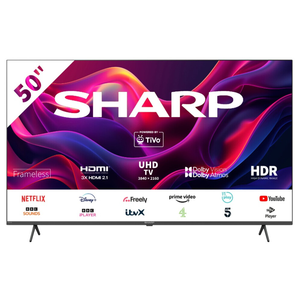 SHARP 4K Smart TV with TiVo 50GK4245K 50 Inch Ultra HD UHD LED Television