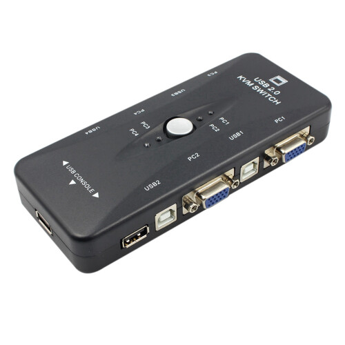 One for Four 4 Port USB 2.0 KVM Switch Box Οθόνη πληκτρολογίου VGA SVGA φορητός υπολογιστής 1