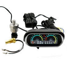 V 1 LCD univerzálny horizontálny vodomer + Adaptér tlaku oleja 1/8NPT pre 10 mm snímač