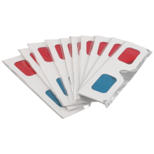 3D-bril, 10 paar rode en blauwe papieren stereolenzen voor set anaglyph-brillen