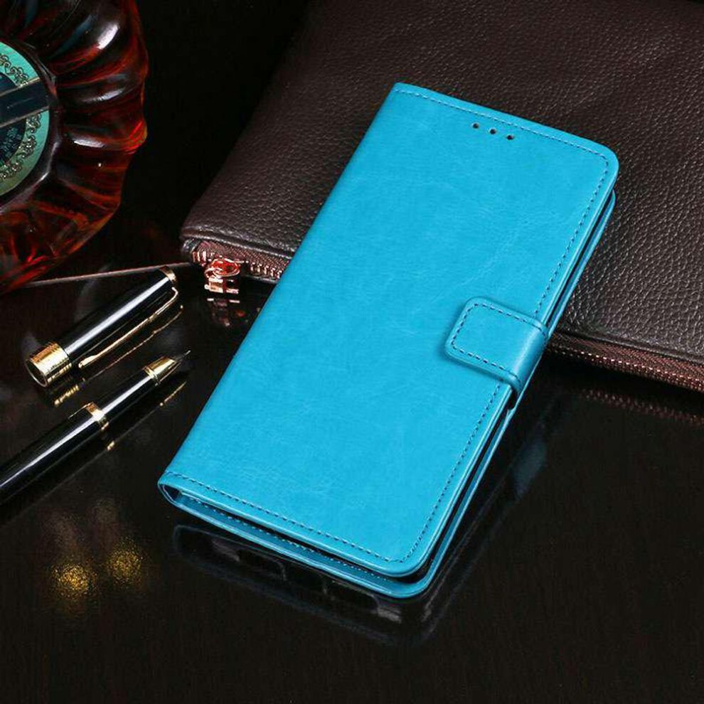 (Sky Samsung A50) Luxury Flip Wallet Case For Iphone, Samsung, Huawei, Xiaomi Blue 6936747112208