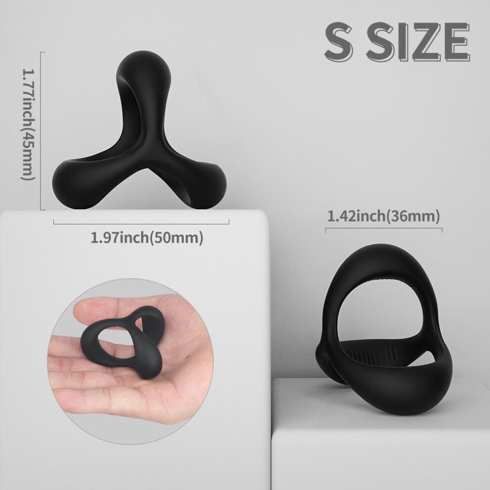 (black, S) Penis Cock Ring for Men Delay Ejaculation Erection Sex Toys for Couple Sextoy Penisring Man Dick Enlarger Rings