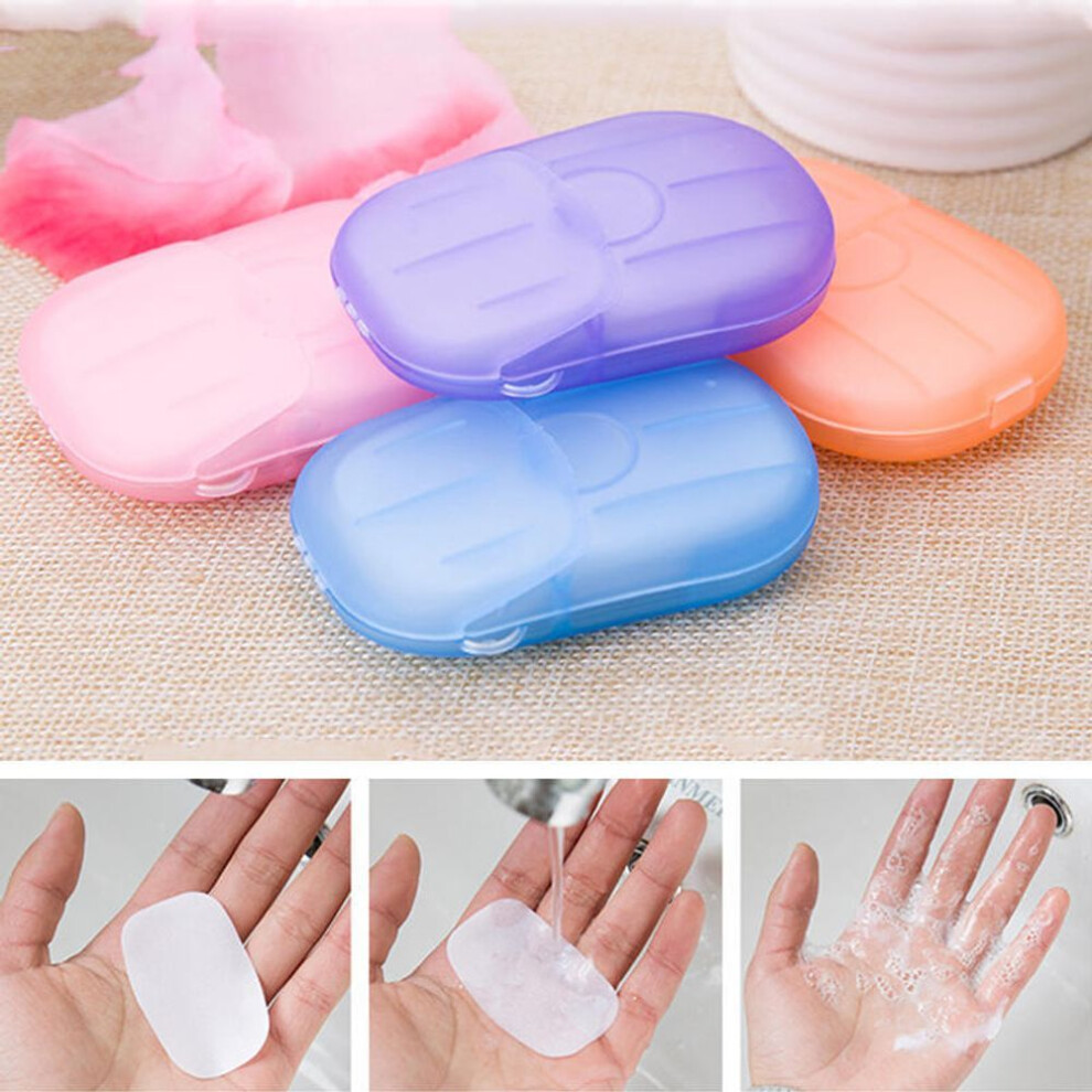 Travel Portable 20pcs Disposable Boxed Soap Paper Foaming Box Mini Paper