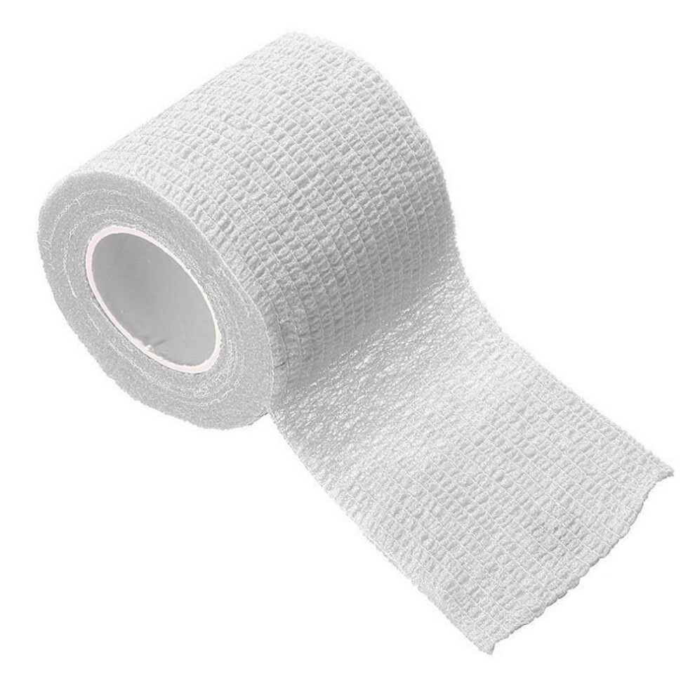 (white) 1roll Self-adhesive Elastic Bandage First Aid Medical Health Care Treatment Gauze Tape