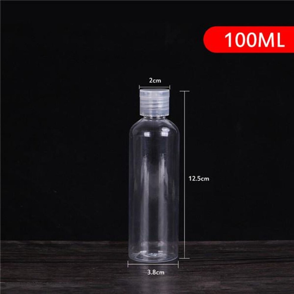 (transparent, 100ml) Transparent Bottle Butterfly Cap Makeup Sub-bottling Clamshell Bottle Plastic Shampoo Bottles Travel Container Cosmetics Lotion