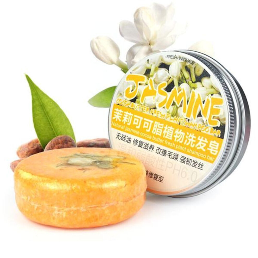 (Jasmine) Hair Soap Darkening Shampoo Bar 100% Natural Organic Conditioner And Repair
