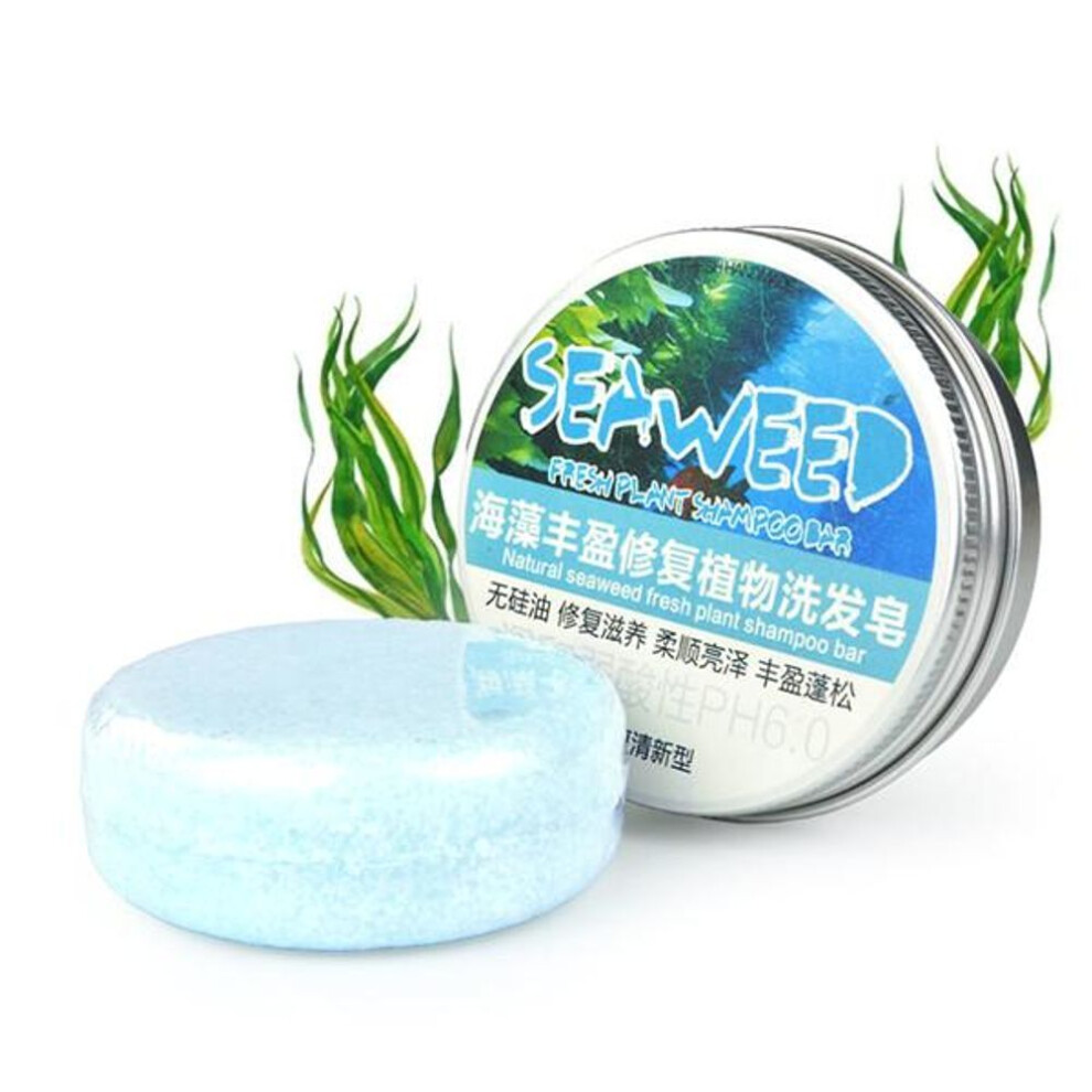(Seaweed) Hair Soap Darkening Shampoo Bar 100% Natural Organic Conditioner And Repair