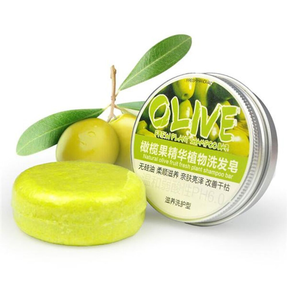 (Olives) Hair Soap Darkening Shampoo Bar 100% Natural Organic Conditioner And Repair