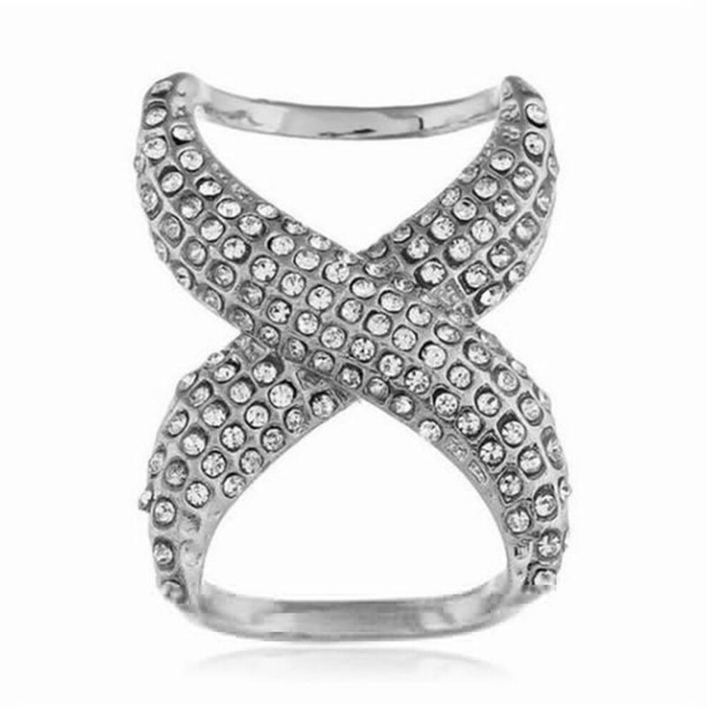 (silver) 1 Piece Women Shawl Ring Clip Scarves Fastener Crystal Silk Scarf Buckle Brooch Wedding Jewelry