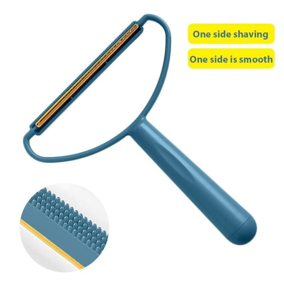 (blue) Mini Portable Lint Remover Fuzz Fabric Shaver For Carpet Woolen Coat Clothes Fluff Fabric Shaver Brush Tool Fur Remover