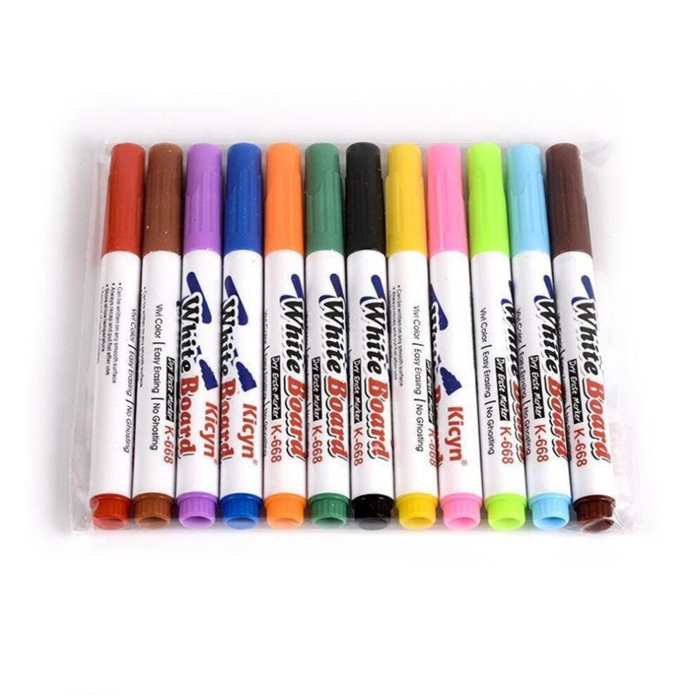 (multicolor, 12 Pcs no Spoon) Magical Water Painting Pen Colorful Mark Pen Markers Floating Ink Pen Doodle Water Pens Children Montessori Early Education Toys