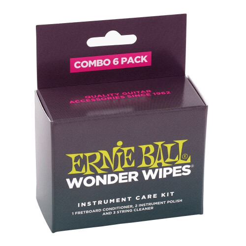 Ernie Ball Wonder Wipes Combo Pack 6-Pack (P04279) 1