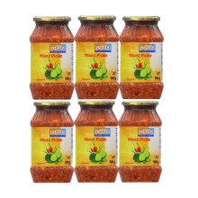 Ashoka Mixed Pickle 500g (Pack of 6) | Authentic Indian Achar with Spicy & Tangy Flavors | Made with Mango, Lime, Carrot & Green Chilli