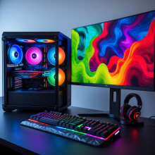ASC Intel Core i5 Gaming Bundle GT730 2GB 8GB RAM 128GB SSD+500GB HDD 500W 80+ PSU Black 6 Fan RGB Gaming Case WIFI Windows 11