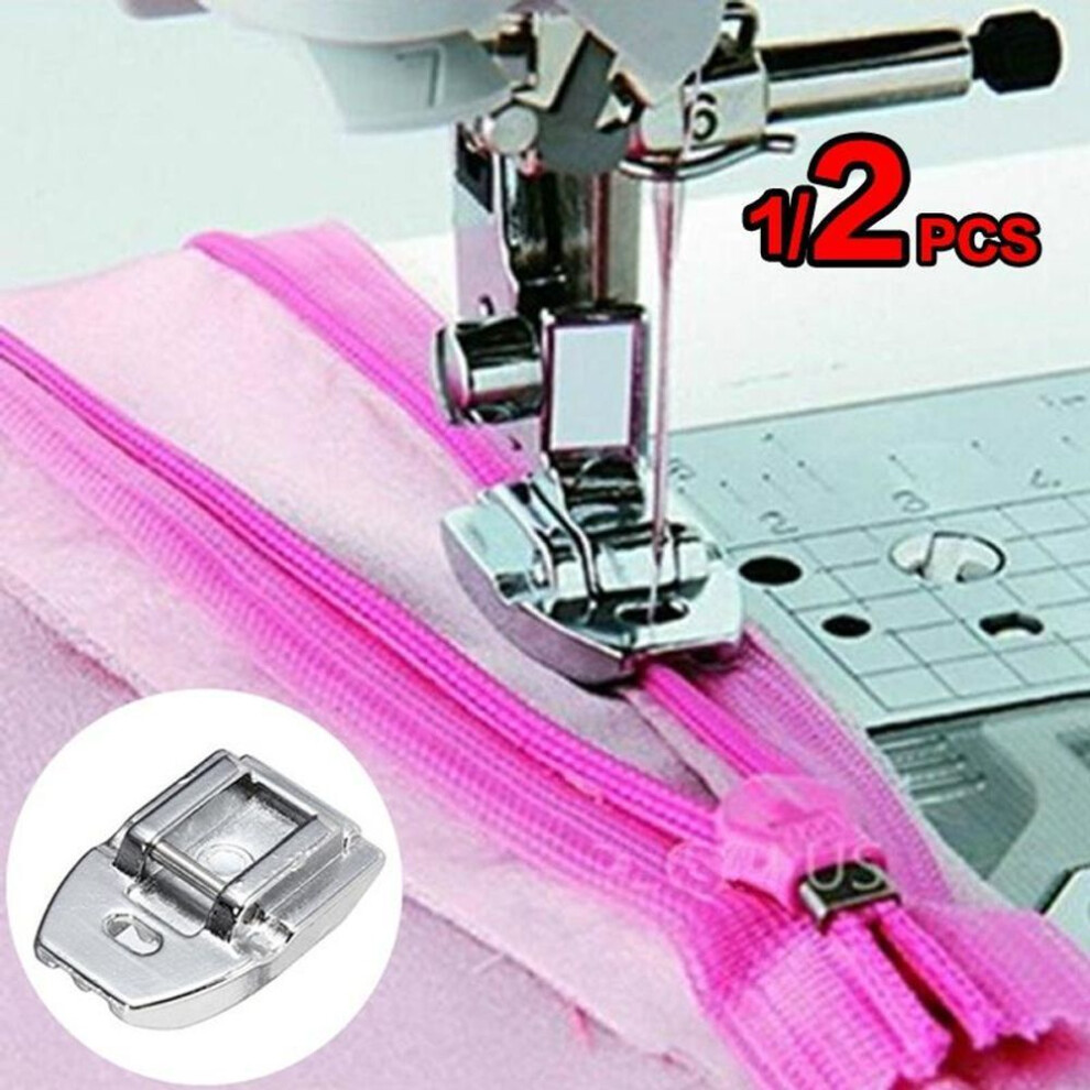 (1PC) 1/2pcs Invisible Concealed Zipper Presser Foot Feet Replacement For Brother Singer Janome Sewing Machine Parts
