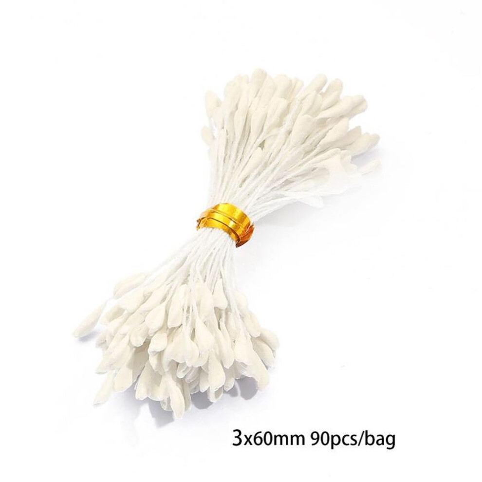 (as the picture, 08) White Series Artificial Flower Cherry Stamens Berries Bundle DIY Cake Christmas Wedding Gift Box Wre