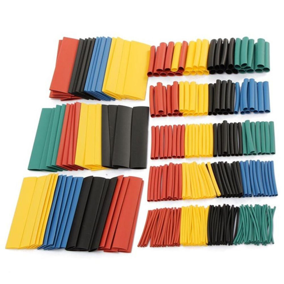 (as pic) 164 Pcs Heat Shrink Tubing Insulated Shrinkable Tube Wire Cable Sleeve Kit