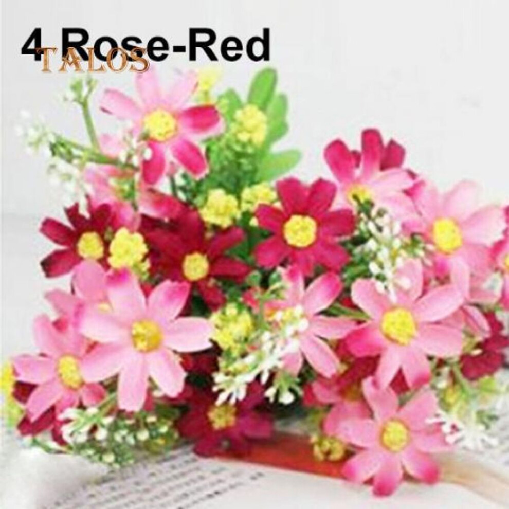 (rose red, One Size) 1 Bouquet 28 Heads Artificial Fake Flower Home Coffee Shop Wedding Decor
