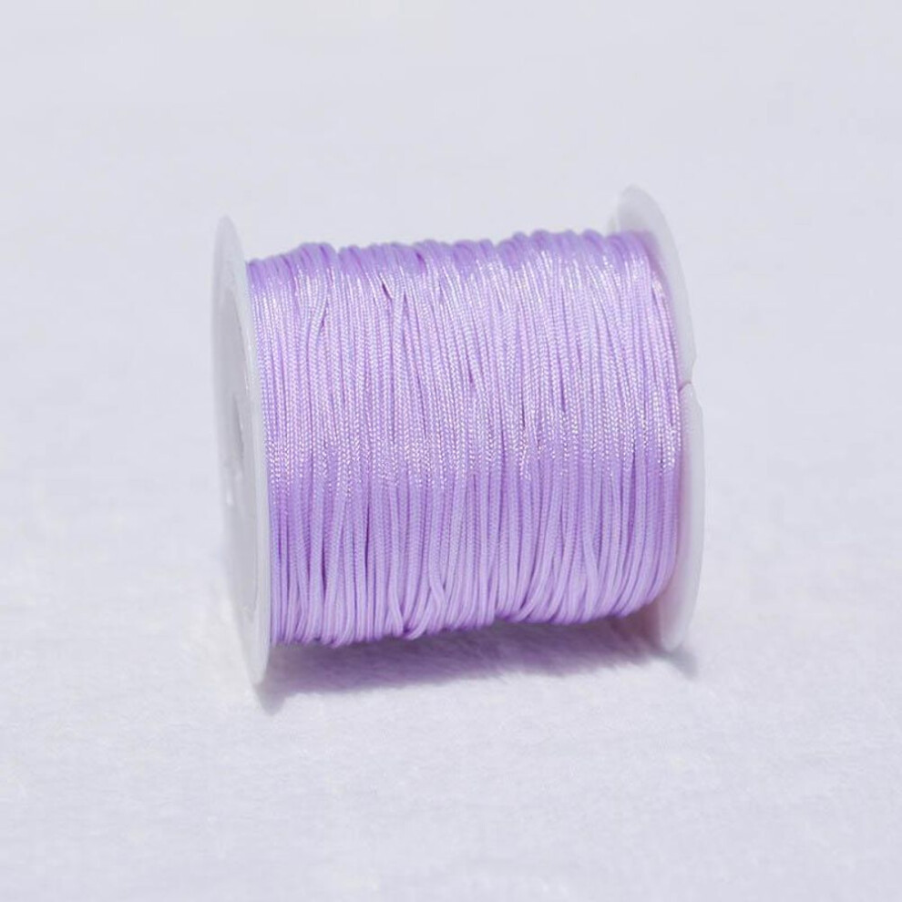 (light purple) Nylon Cord For Necklace Bracelets 0.8mm*20m Diy Jewelry Thread High Quality Cords Jewelry Accessories