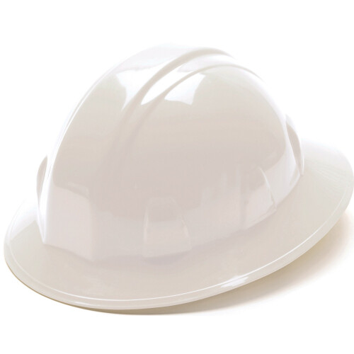 Πυραμίδα Ασφαλείας SL Series Full Brim Hard Hat, 4-Σημείο Ρυθμιζόμενη Αναστολή, Λευκό, Μεσαίο