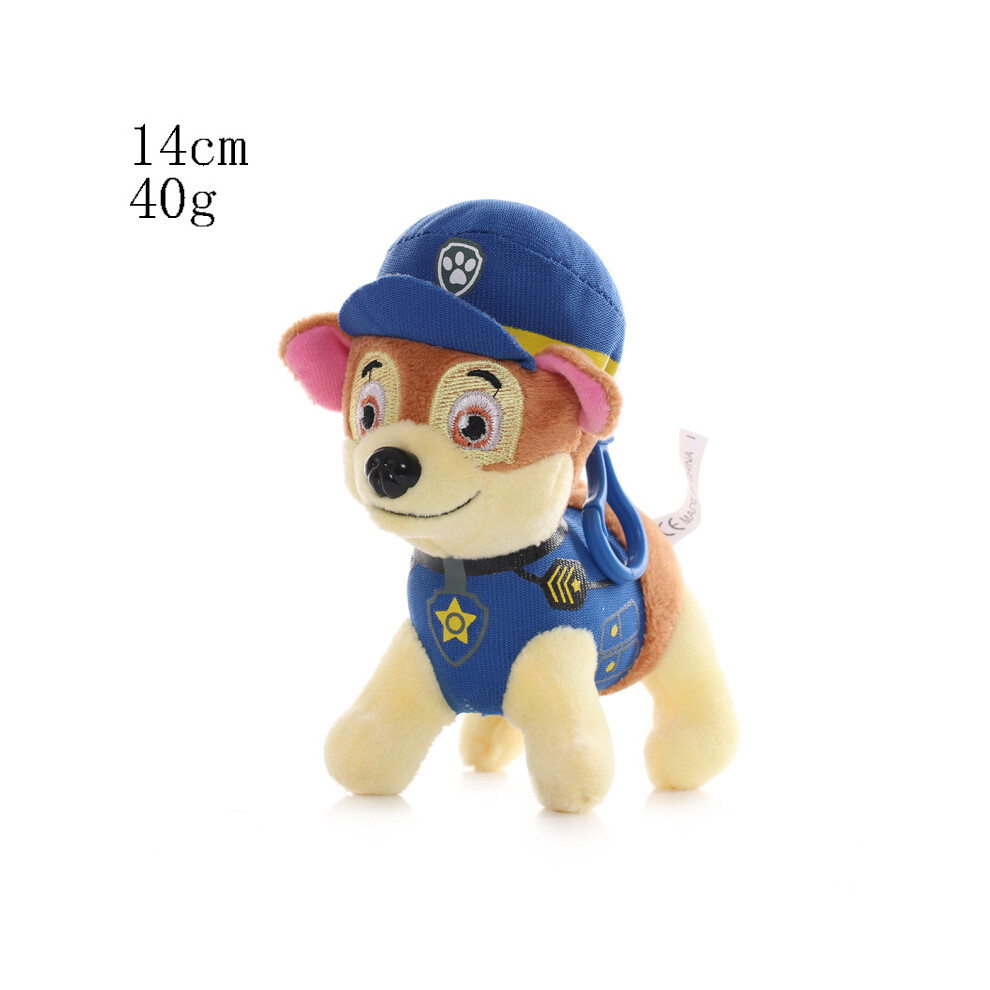 (-14Cm) Paw 20Cm Patrol Dog Plush Toys Stuffed Puppy Doll Marshall Chase Rocky Rubble Blue