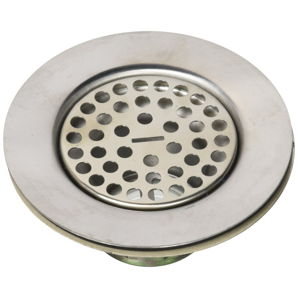 Keeney 1376PC Wide Flange Strainer Stainless Steel Grid  412  Polished Chrome-image-OPC-PFRM6VG-NEW