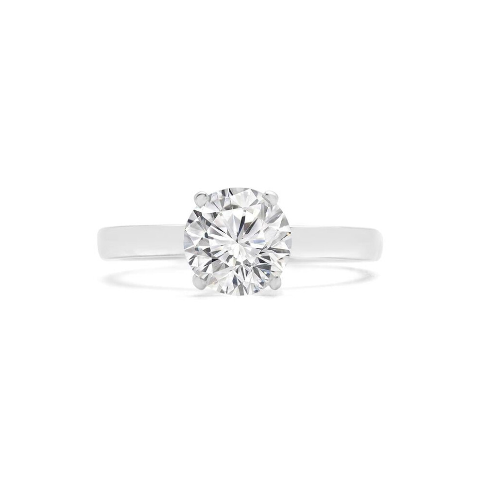 Photos - Ring Majesty Diamonds MD240161-7.5 1.05 CT Round Lab Created Diamond Solitaire Engagement in 14K White Gold - Size 7.5