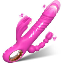 (Rose) Silicone waterproof rechargeable toy for women