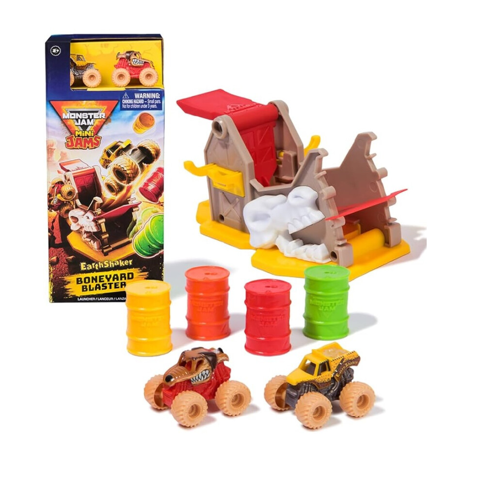 Monster Jam Mini Jam Earthshaker Boneyard Blaster Playset