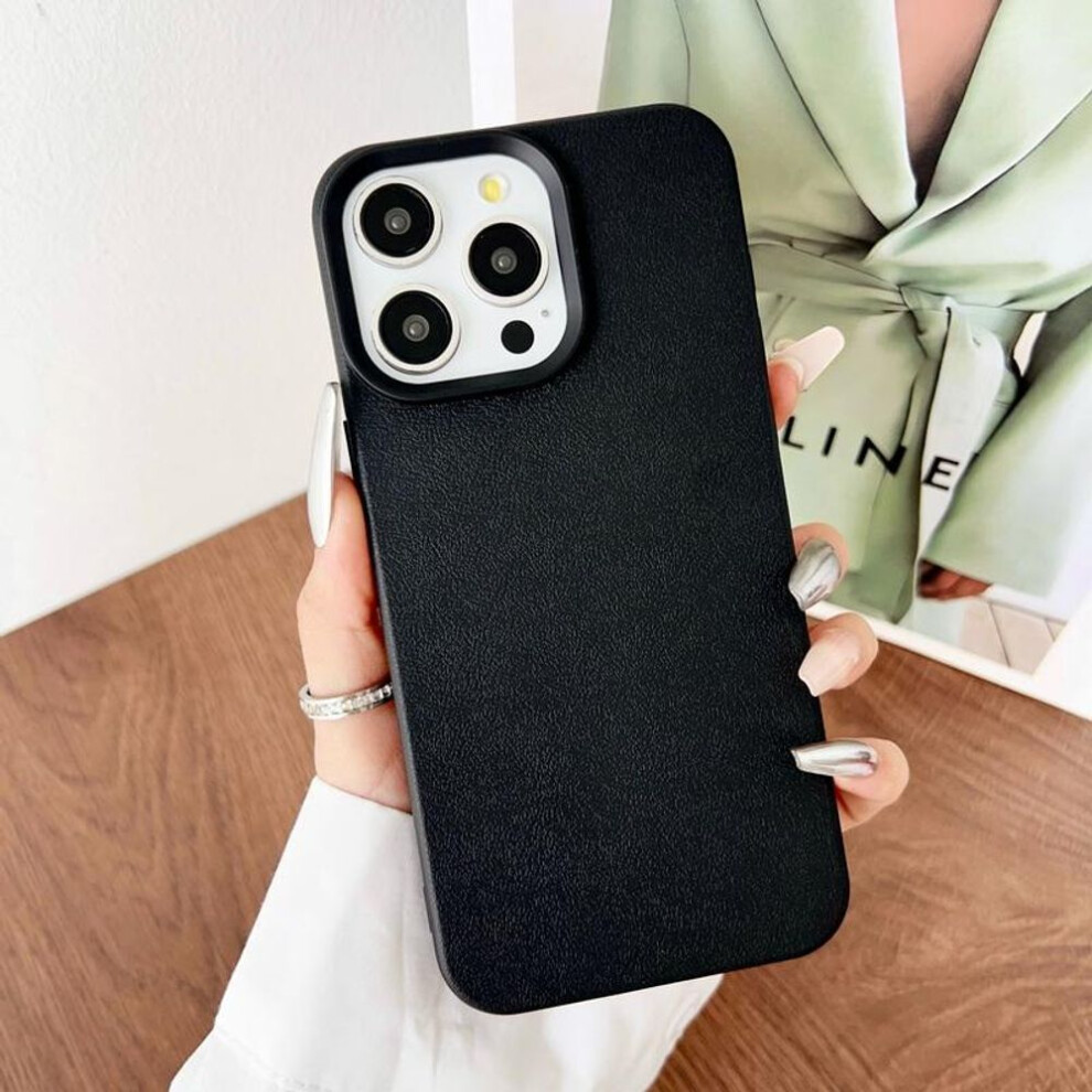(black, iPhone 14) Luxury Tpu Soft Phone Case for iPhone 16 Plus 15 14 13 12 Pro Max 11 Solid Color Matte Shockproof Cover Coque