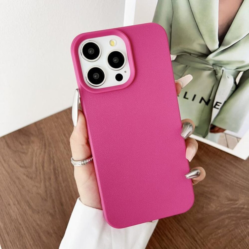(rose red, iPhone 12) Luxury Tpu Soft Phone Case for iPhone 16 Plus 15 14 13 12 Pro Max 11 Solid Color Matte Shockproof Cover Coque