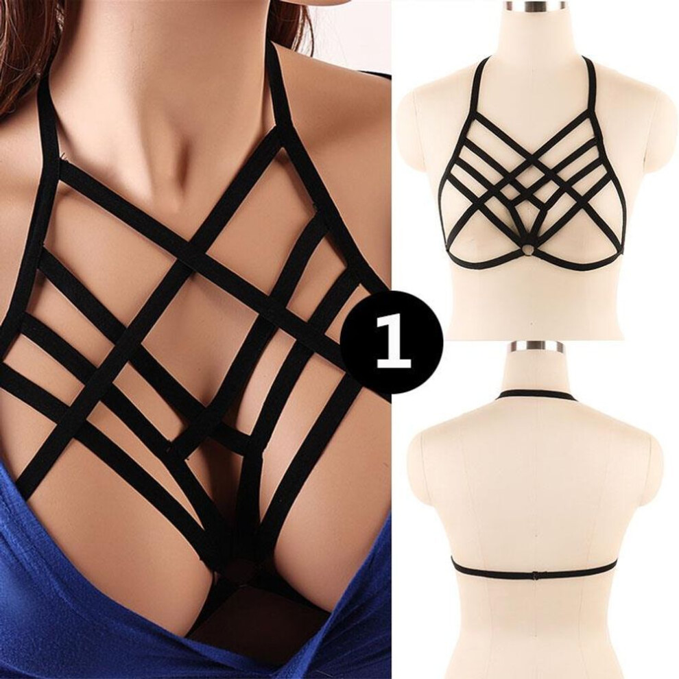 (1) New Pentagram Belt Sexy Ladies Women Body Harness Bra Chest Bondage Lingerie Bra Gothic Garter Belt Suspenders harness lingerie