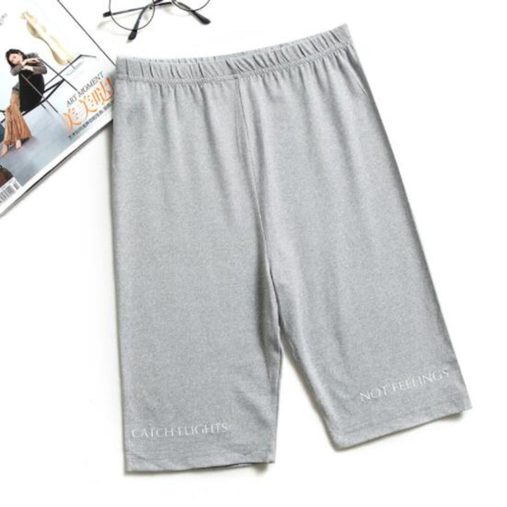 (grey, L) Fashion Women Shorts Biker Shorts Fitness Casual Short Cotton Color Athleisure Cycling Shorts Clothing High Waist Shorts Pantalones