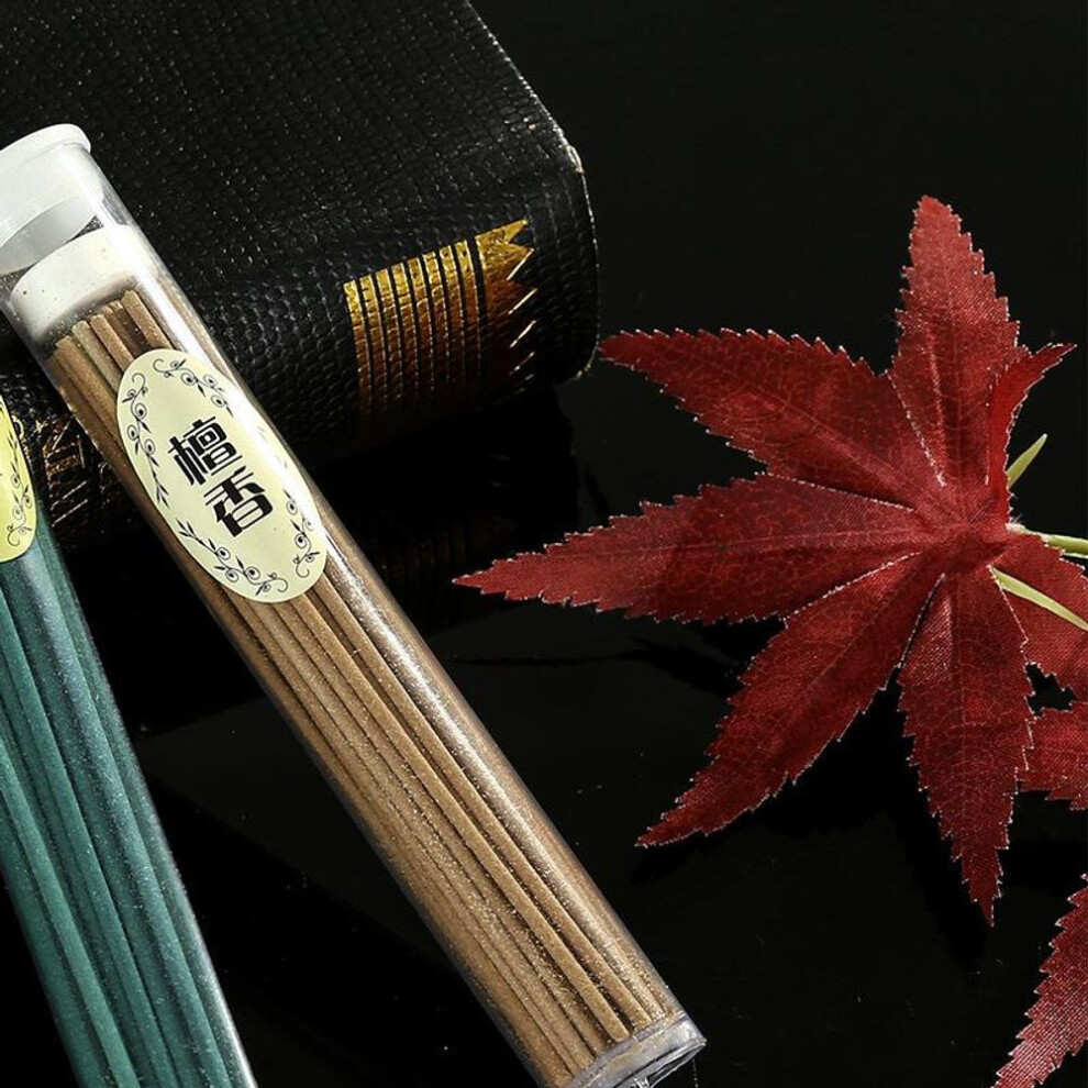 (Sandalwood) 50 Sticks A Box Natural Aroma Indoor Spices Sandalwood Clean Air Incense Burners Aromatherapy Fragrance Spices Fresh Air