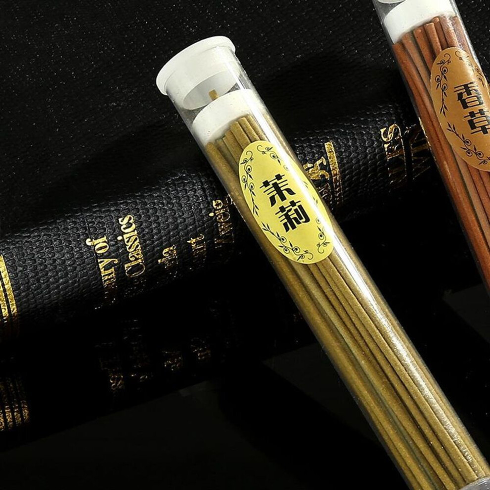 (Jasmine) 50 Sticks A Box Natural Aroma Indoor Spices Sandalwood Clean Air Incense Burners Aromatherapy Fragrance Spices Fresh Air