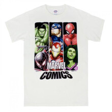 The Avengers 883890-medium Marvel Comics Super Heroes Tri Panel T-Shirt - Medium