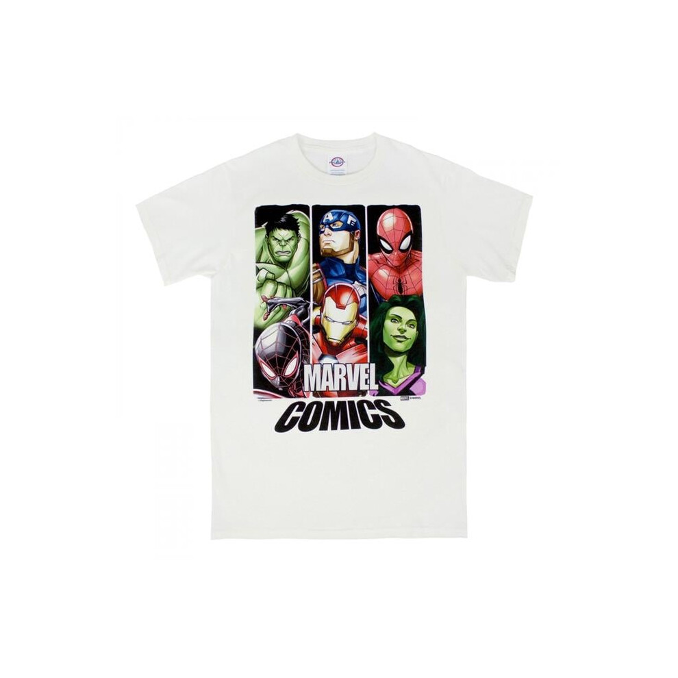 Avengers The 883890-Medium Marvel Comics Super Heroes Tri Panel T-Shirt - Medium Not,Specified