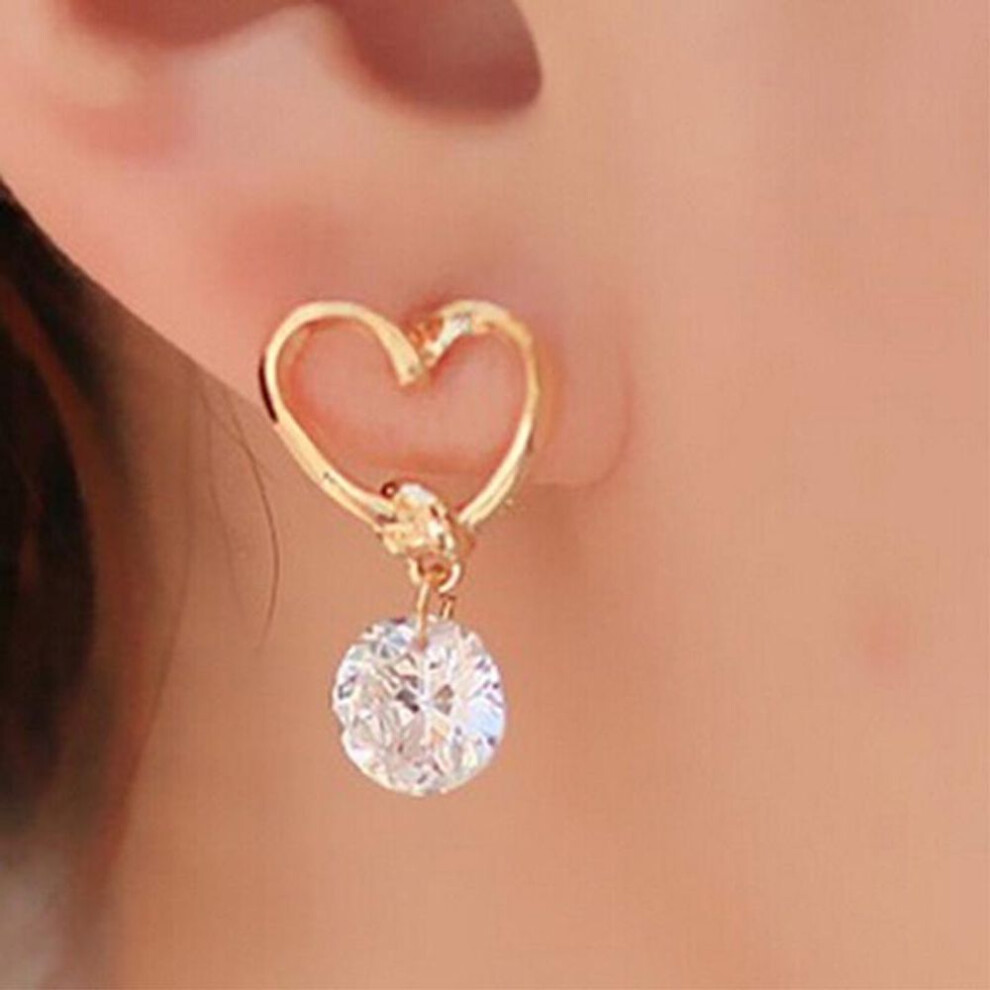(as the picture) Women Ear Jewelry Heart Shaped Earrings Eardrop Stud Earring Gifts