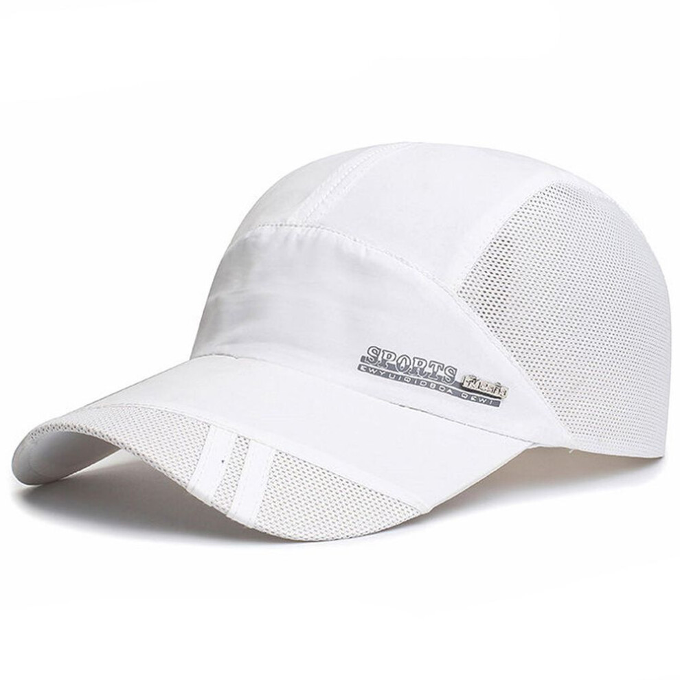 (white) Fashion Summer Outdoor Baseball Hat for Men Women Running Visor Cap New Fishing Cool Quick Dry Mesh Cap