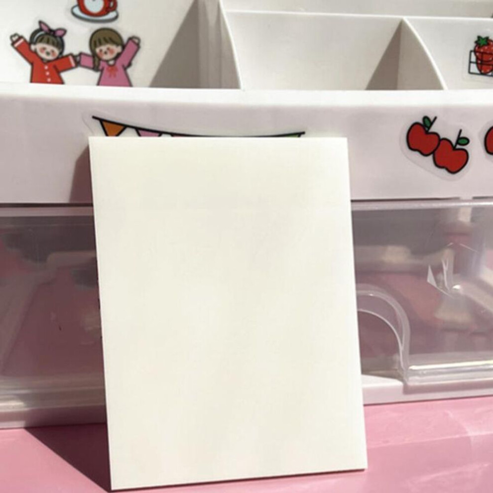 (white) Color Transparency Sticky Note Pads Waterproof Self-adhesive Memo Notepad