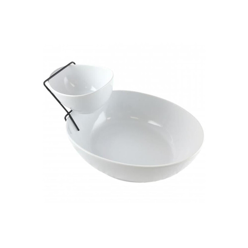 Gibson 92607.03 Elite Gracious Dining 2-Tier Chip & Dip Server Set
