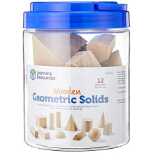 Learning Resources Geometrische vaste stoffen Houten vormen Set van 12 Geometri