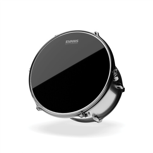 Cabe   as de tambor de Evans - Tom Black Hydraulic Black Drumhead de 8 polegadas 2