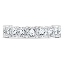 Majesty Diamonds MD240323 5.9 CTW Emerald Lab Created Diamond Full Eternity Anniversary Wedding Band Ring in 14K White Gold - Size 6.5