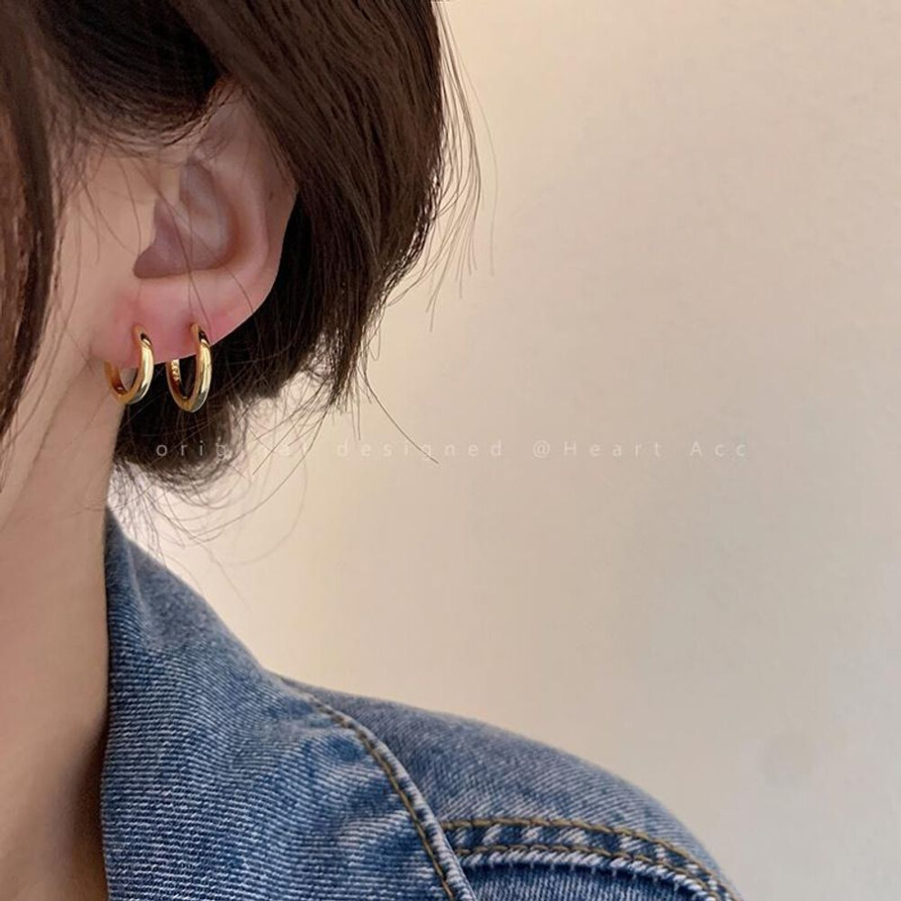 (42) Vintage Pearl Gold Silver Hoop Earrings Elegant Drop Oil Butterfly Geometric Twist Cute Duck Mushroom Earring Set for Women Jewelry Accessories
